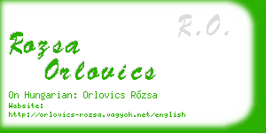 rozsa orlovics business card